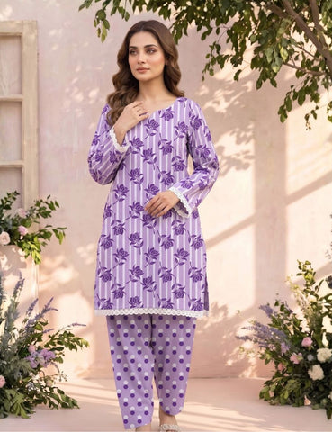 Unstitched Bareeza Printed Silk 2-Pc PR-8258