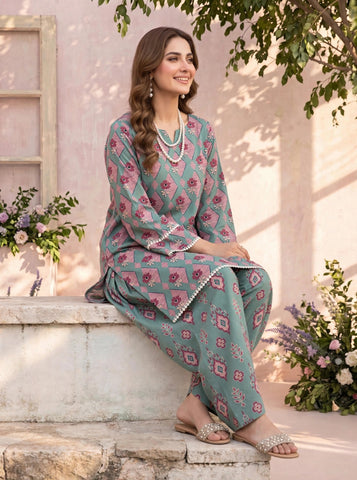 Unstitched Bareeza Printed Silk 2-Pc PR-8269