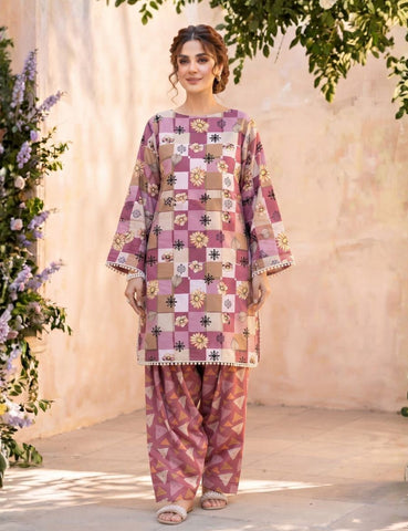 Unstitched Bareeza Printed Silk 2-Pc PR-8271