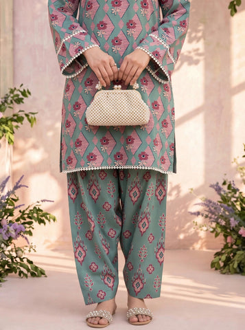 Unstitched Bareeza Printed Silk 2-Pc PR-8269