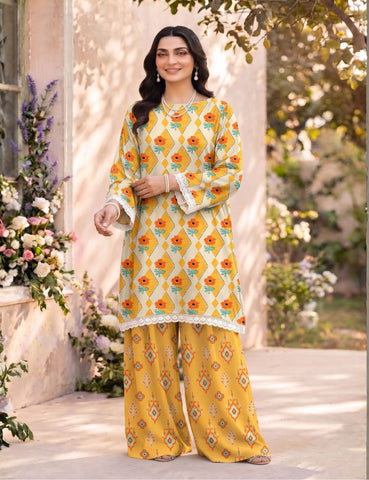 Unstitched Bareeza Printed Silk 2-Pc PR-8270