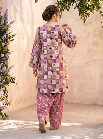 Unstitched Bareeza Printed Silk 2-Pc PR-8271