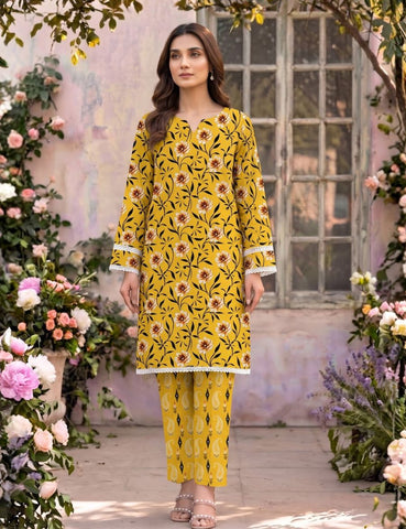 Unstitched Bareeza Printed Silk 2-Pc PR-8260