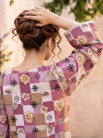 Unstitched Bareeza Printed Silk 2-Pc PR-8271