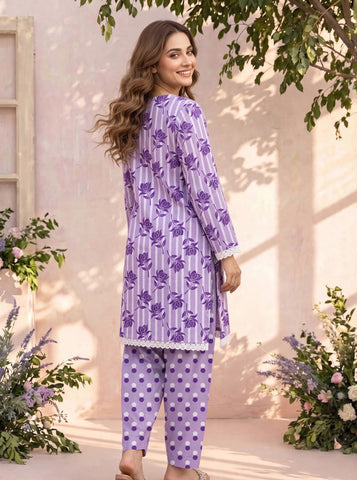 Unstitched Bareeza Printed Silk 2-Pc PR-8258