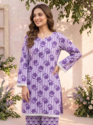 Unstitched Bareeza Printed Silk 2-Pc PR-8258