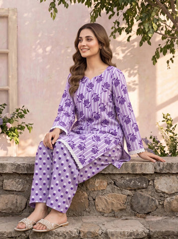 Unstitched Bareeza Printed Silk 2-Pc PR-8258