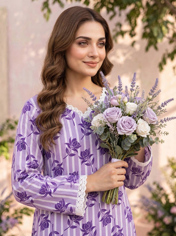 Unstitched Bareeza Printed Silk 2-Pc PR-8258