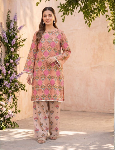 Unstitched Bareeza Printed Silk 2-Pc PR-8266