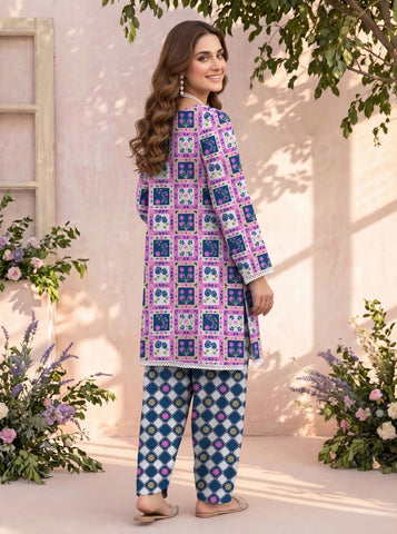 Unstitched Bareeza Printed Silk 2-Pc PR-8262
