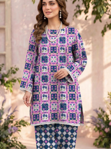 Unstitched Bareeza Printed Silk 2-Pc PR-8262
