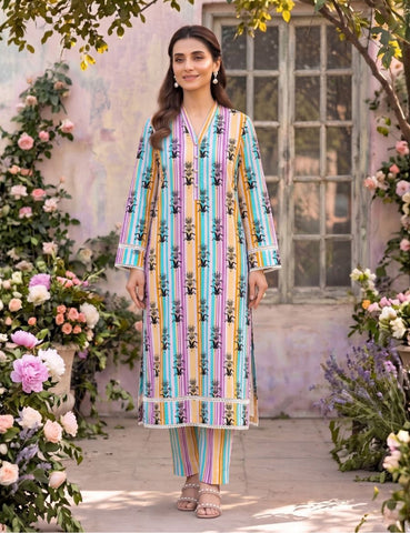 Unstitched Bareeza Printed Silk 2-Pc PR-8267