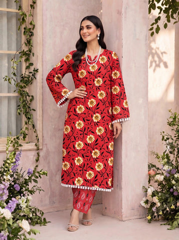 Unstitched Bareeza Printed Silk 2-Pc PR-8261