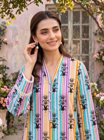 Unstitched Bareeza Printed Silk 2-Pc PR-8267