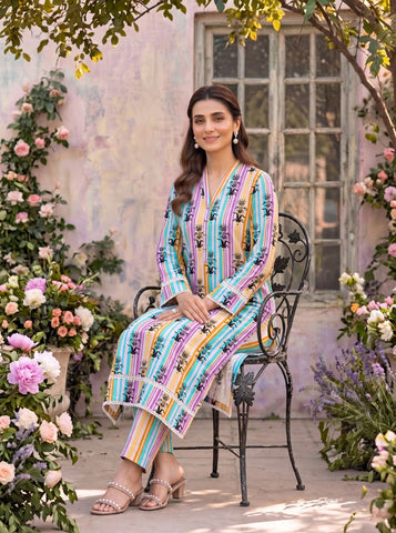 Unstitched Bareeza Printed Silk 2-Pc PR-8267