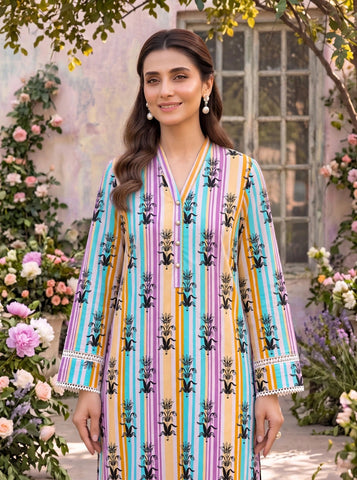 Unstitched Bareeza Printed Silk 2-Pc PR-8267