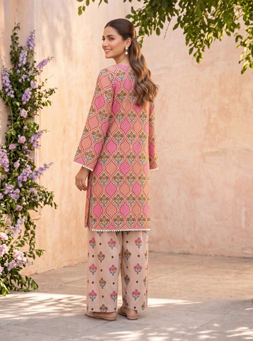 Unstitched Bareeza Printed Silk 2-Pc PR-8266