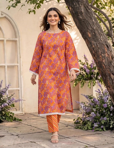 Unstitched Bareeza Printed Silk 2-Pc PR-8265