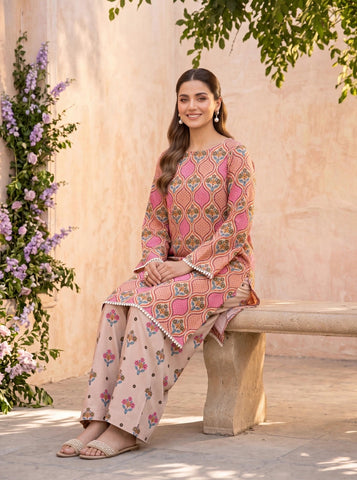 Unstitched Bareeza Printed Silk 2-Pc PR-8266