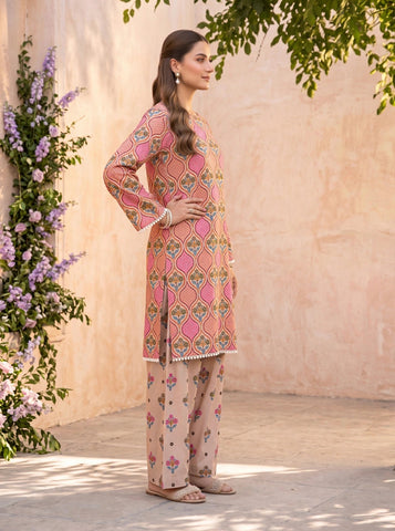 Unstitched Bareeza Printed Silk 2-Pc PR-8266