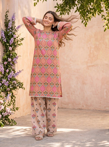 Unstitched Bareeza Printed Silk 2-Pc PR-8266