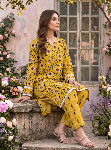 Unstitched Bareeza Printed Silk 2-Pc PR-8260
