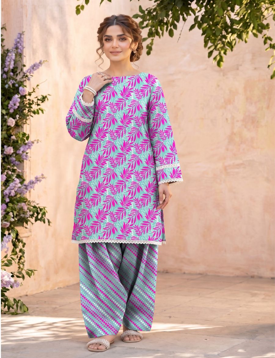 Unstitched Bareeza Printed Silk 2-Pc PR-8264