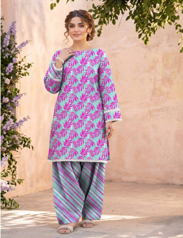 Unstitched Bareeza Printed Silk 2-Pc PR-8264