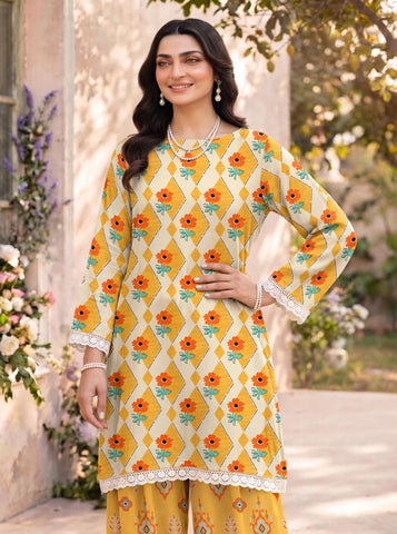 Unstitched Bareeza Printed Silk 2-Pc PR-8270