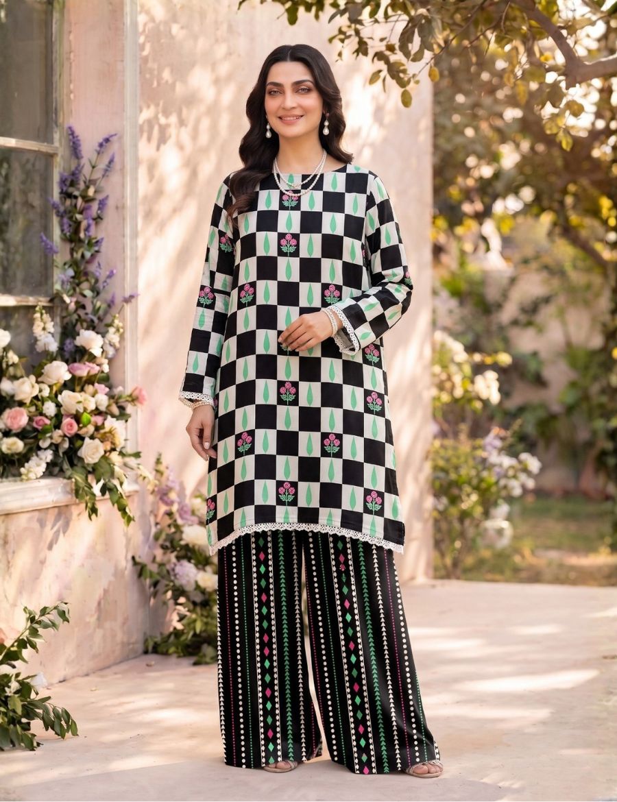 Unstitched Bareeza Printed Silk 2-Pc PR-8263