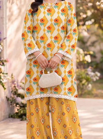 Unstitched Bareeza Printed Silk 2-Pc PR-8270