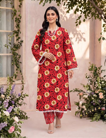 Unstitched Bareeza Printed Silk 2-Pc PR-8261