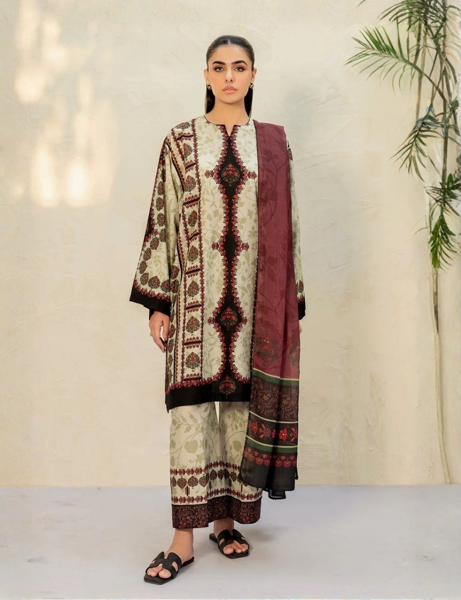 Bareeza Printed Lawn 3PC 6238