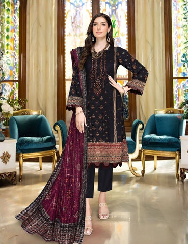 Unstitched Bareeza Printed Linen 3-Pc D#10