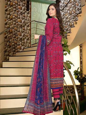 Unstitched Bareeza Printed Linen 3-Pc D#01
