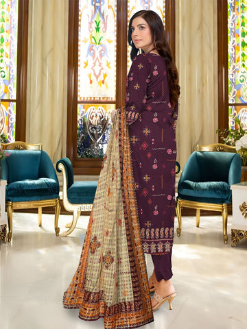 Unstitched Bareeza Printed Linen 3-Pc D#05