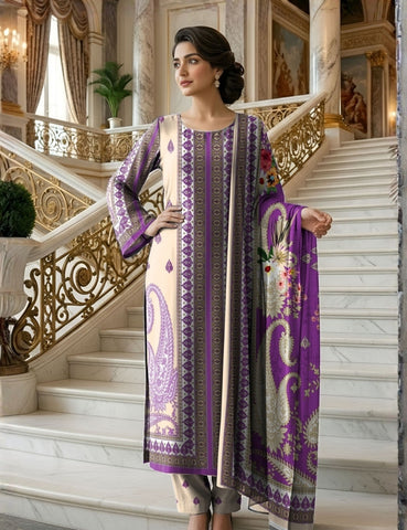 Bareeza Printed Lawn 3PC 7327