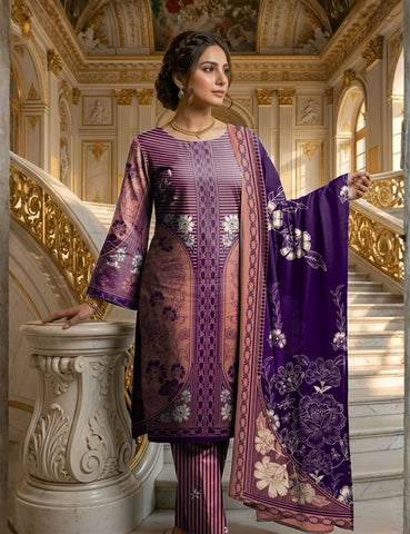 Bareeza Printed Lawn 3PC 7324