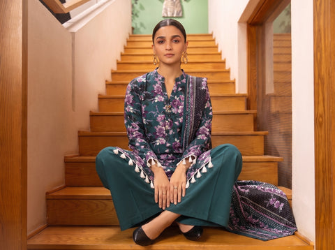 Bareeza Unstitched Printed Linen 3pc 7795