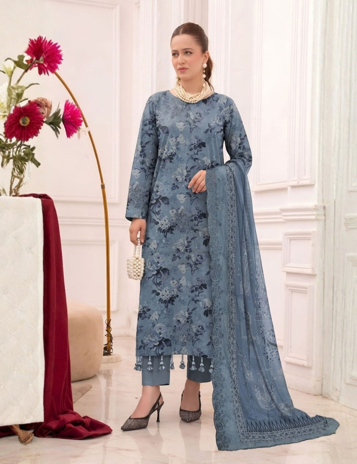 bareeze linen emb 3pc