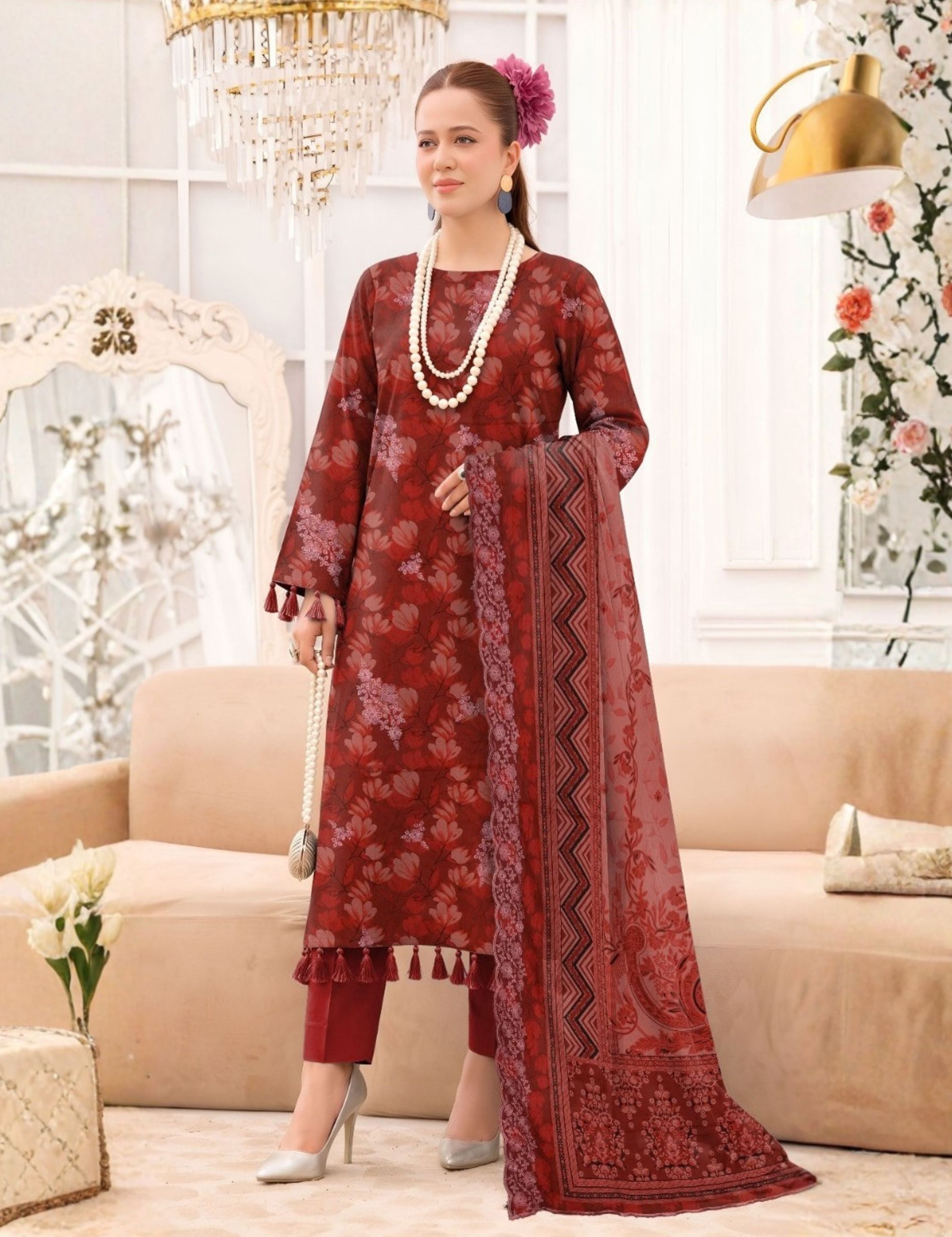 bareeze linen emb 3pc