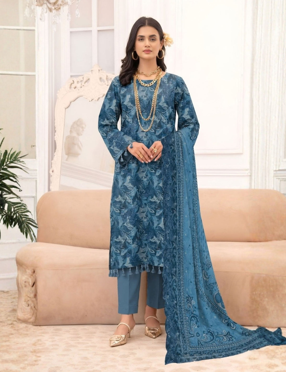 bareeze linen emb 3pc