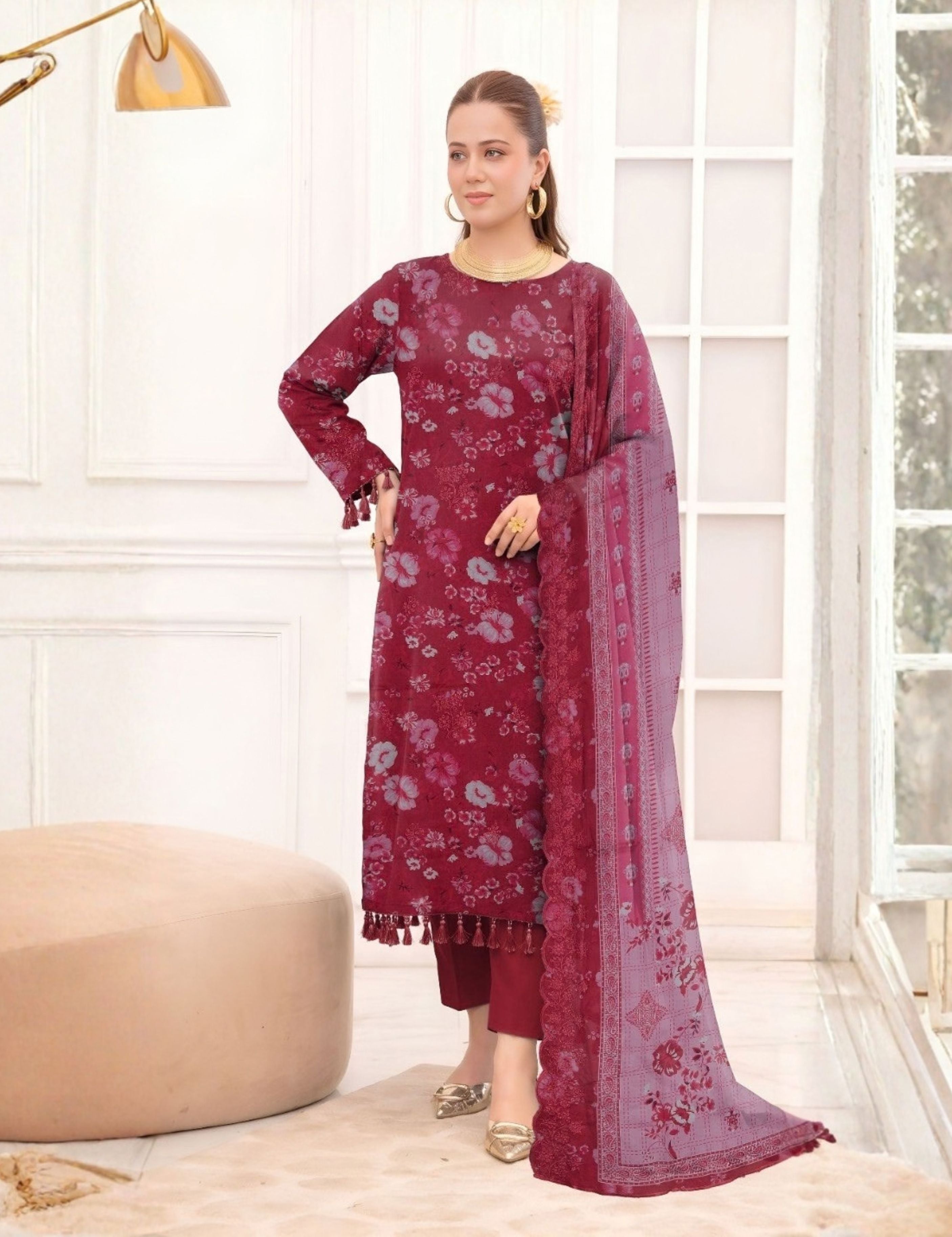 bareeze linen emb 3pc