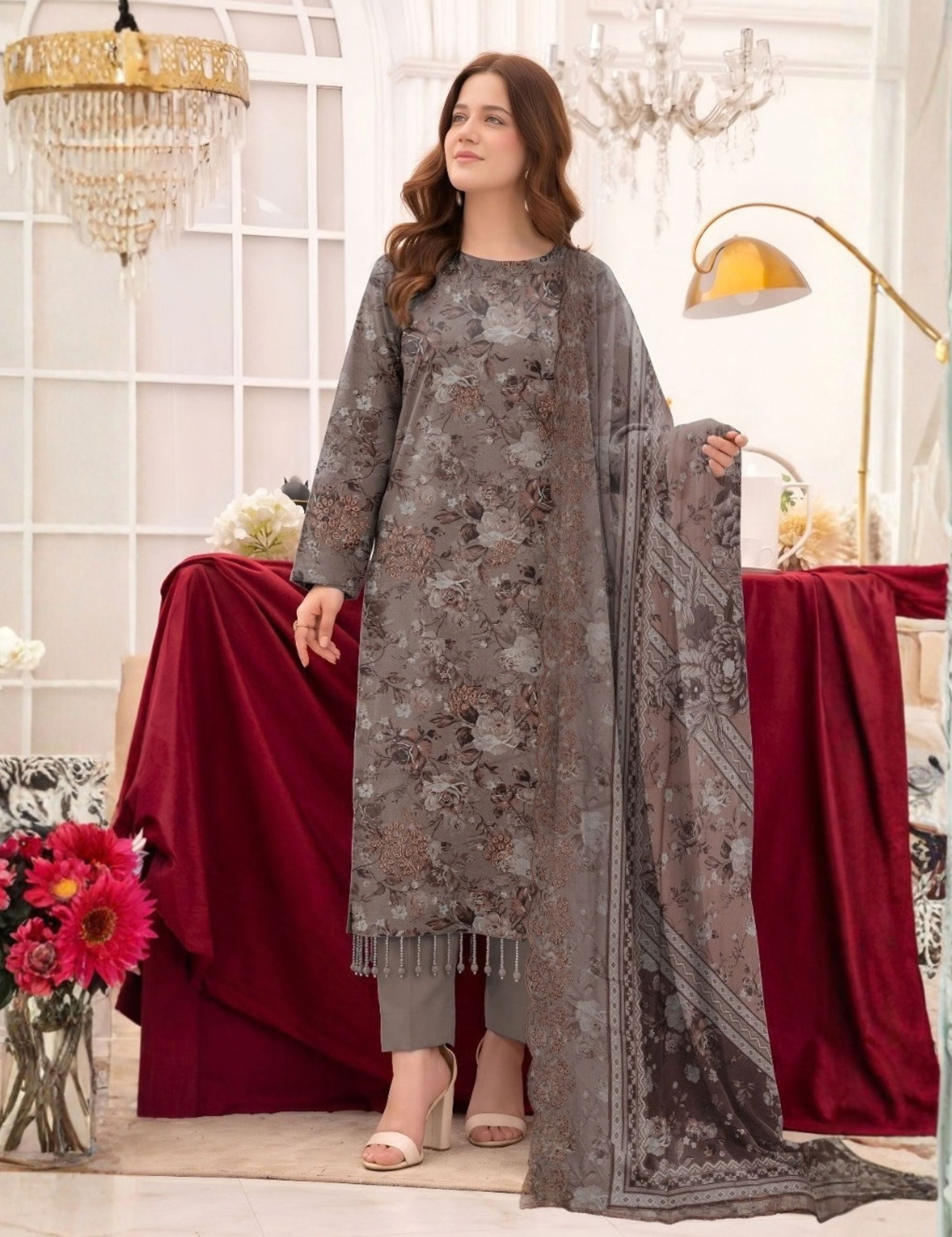 bareeze linen emb 3pc