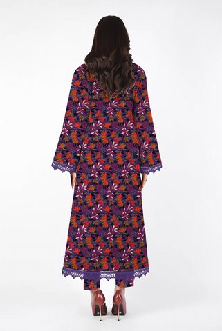 Unstitched Bareeza Print Linen 3-Pc 03