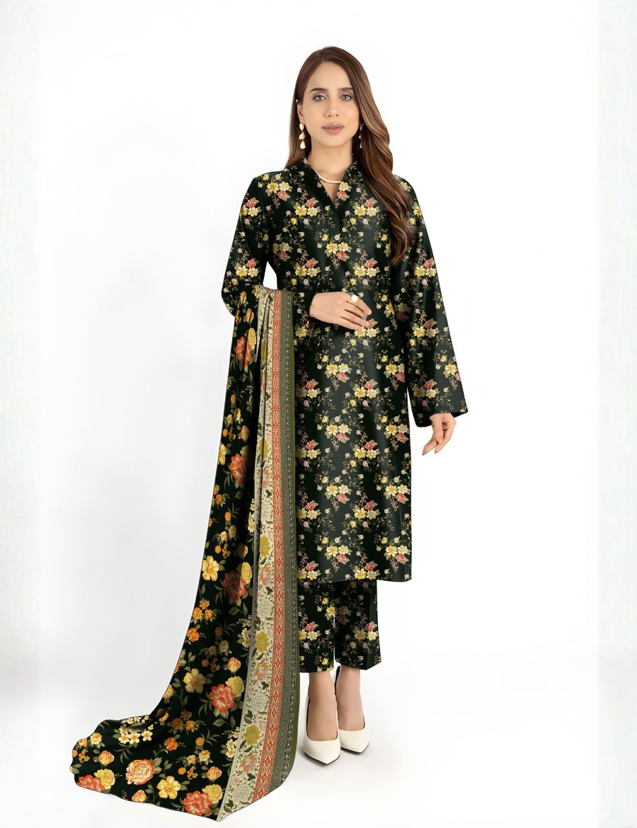 Unstitched Bareeze Printed Linen 3-Pc B8