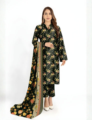Unstitched Bareeze Printed Linen 3-Pc B8