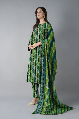 Unstitched Bareeze Printed Linen 3-Pc B2