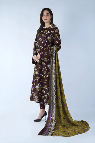 Unstitched Bareeze Printed Linen 3-Pc B5