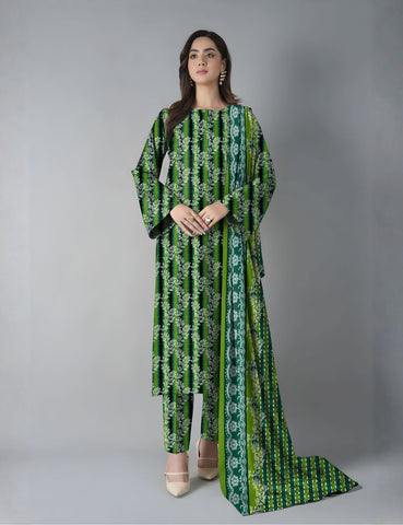 Unstitched Bareeze Printed Linen 3-Pc B2
